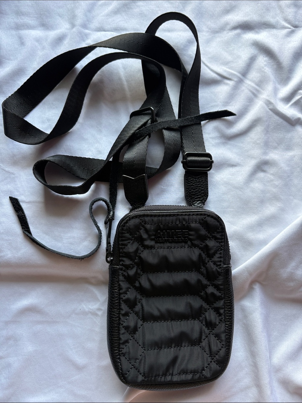 Aimee Kestenberg Black Quilted Crossbody Belt Bag